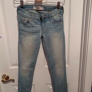 Hollister Light Wash Super Skinny Jeans Size 1